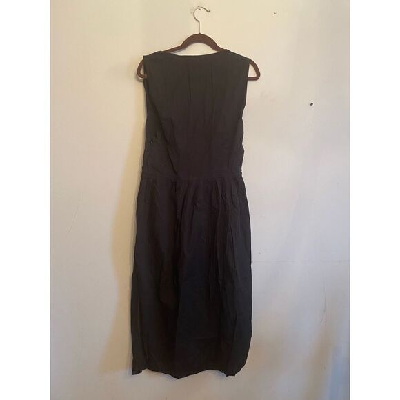 Anthropologie - Faithfull Deep-V Midi Dress black size 12 - Picture 5 of 11